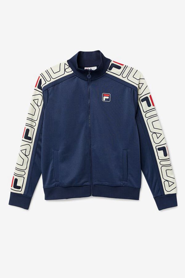 Fila Gatlin Track Men's Jackets - Navy/Red,NZ 652-5948